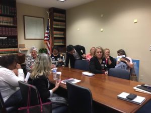 Meeting at Senator Chuck Grassley’s office with Aaron Cummings urging for hearing on S.J. Res. 5. Photo Credit: Portia Boulger