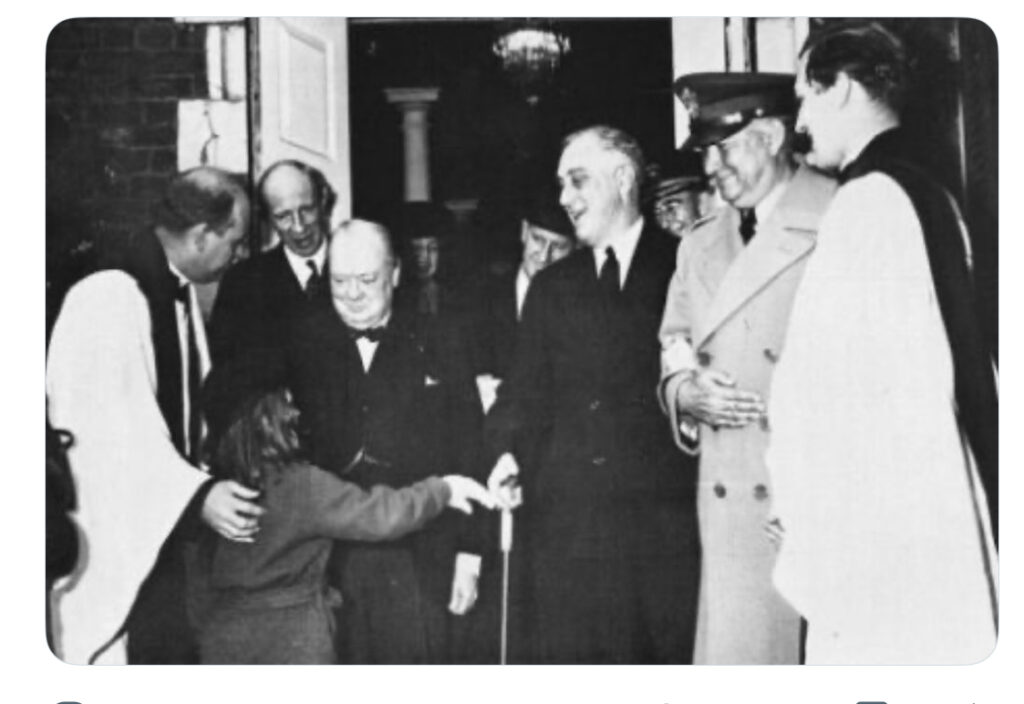 Little Girl meets Churchill