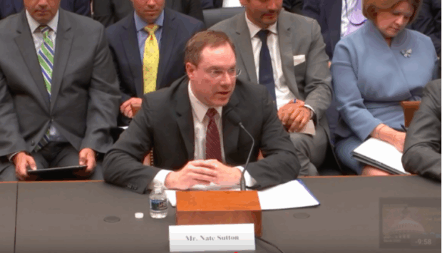 Amazon associate general counsel Nate Sutton testifies before the House Judiciary Committee. (YouTube livestream screenshot)