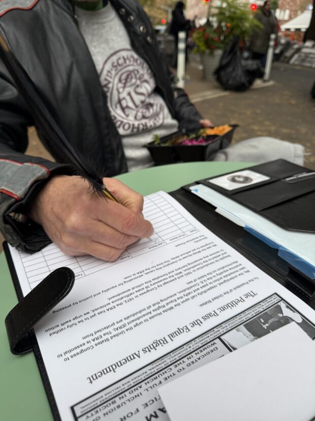 Astoria Queens, Ernest W. Carter signs the White House ERA Petition